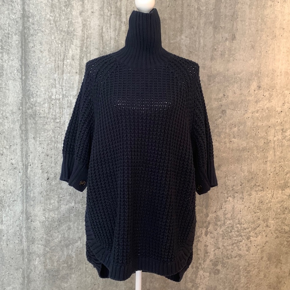 J. Crew Women’s Short-Sleeve Rib Knit Poncho Sweater